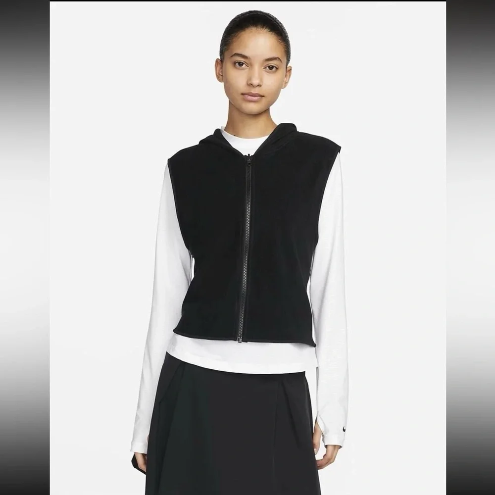 NWT Nike Repel Water Resistant Ace 2-in-1 Black Golf Jacket Vest Size XS